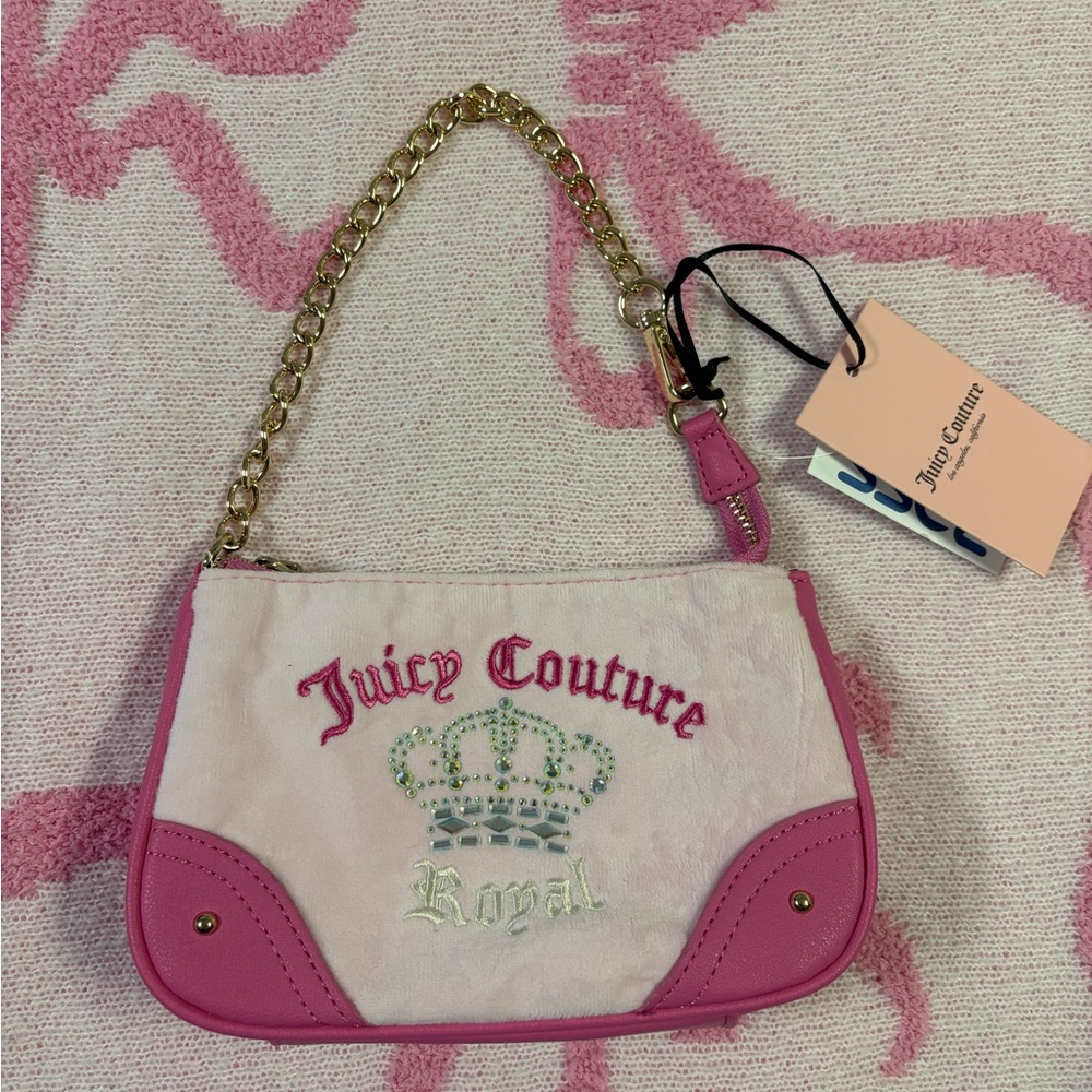 Juicy Couture Pink and Gold Royal Wristlet
